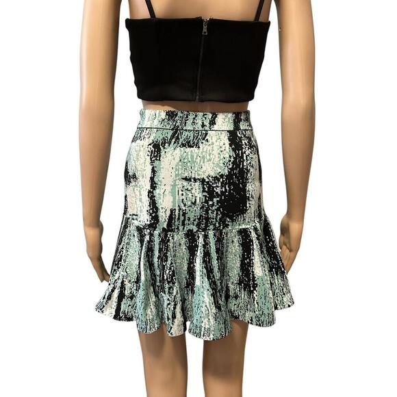 Flirty Ruffled Skirt with Abstract Print - Picture 2 of 6